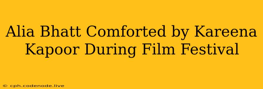 Alia Bhatt Comforted by Kareena Kapoor During Film Festival