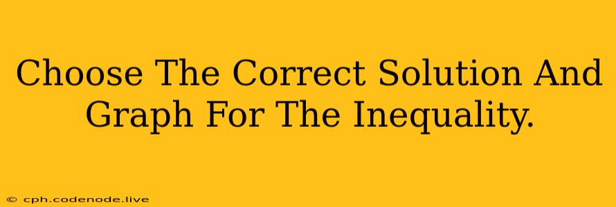 Choose The Correct Solution And Graph For The Inequality.