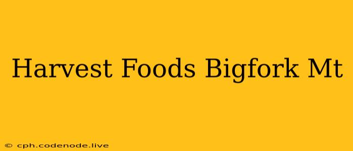 Harvest Foods Bigfork Mt