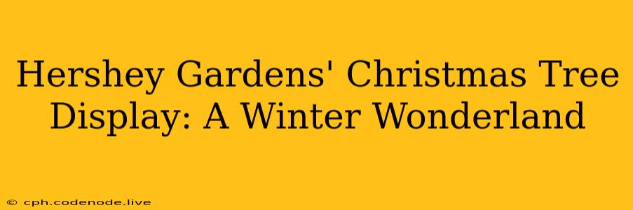 Hershey Gardens' Christmas Tree Display: A Winter Wonderland