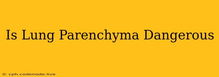 Is Lung Parenchyma Dangerous