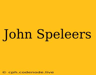 John Speleers