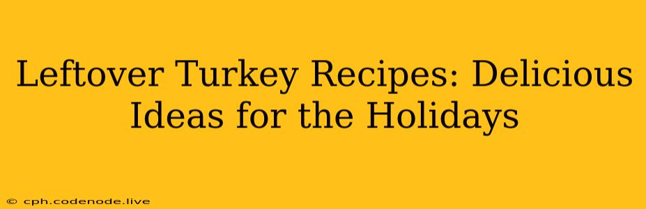 Leftover Turkey Recipes: Delicious Ideas for the Holidays