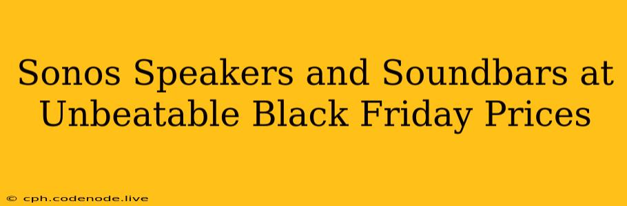 Sonos Speakers and Soundbars at Unbeatable Black Friday Prices