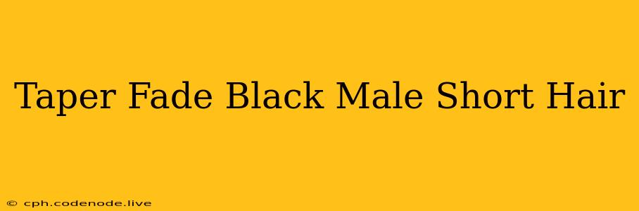 Taper Fade Black Male Short Hair