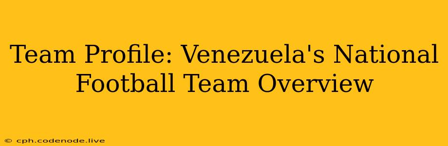Team Profile: Venezuela's National Football Team Overview