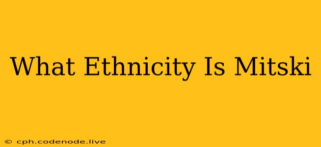 What Ethnicity Is Mitski