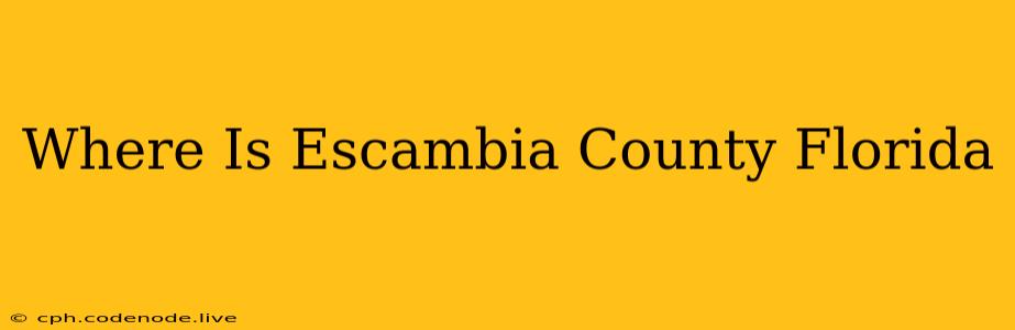 Where Is Escambia County Florida