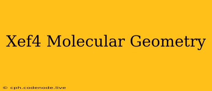 Xef4 Molecular Geometry